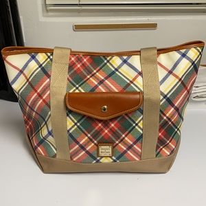 NWT Dooney & Bourke Go 2 Tote Large Bag Purse Plaid Classy Rare